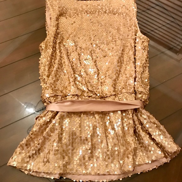 SEQUIN ROSE GOLD TOP - Picture 2 of 2